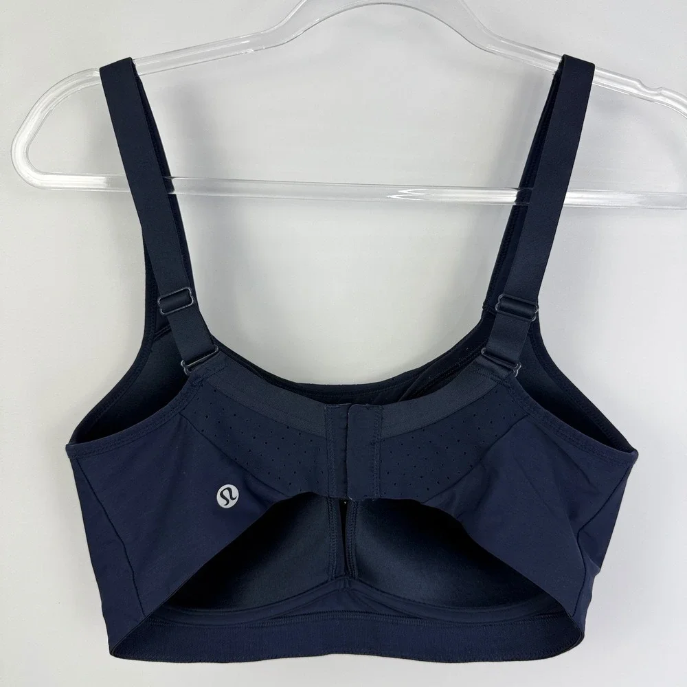 Lululemon Run Times Bra Women 34DD True Navy High Support W2BN4S